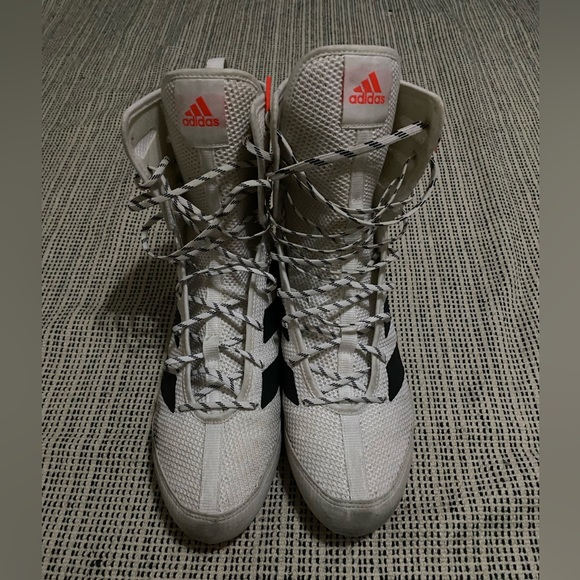 Adidas Box Hog 3 White/Black Boxing Gym Sparring Shoes Men’s Size 7.5 (GV9975) - Picture 10 of 10